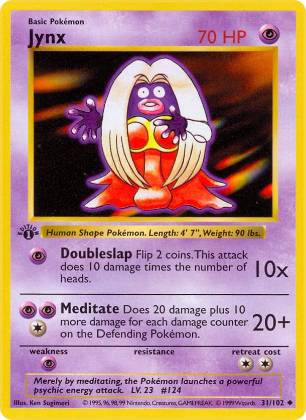 Jynx (31/102) [Base Set Shadowless Unlimited]