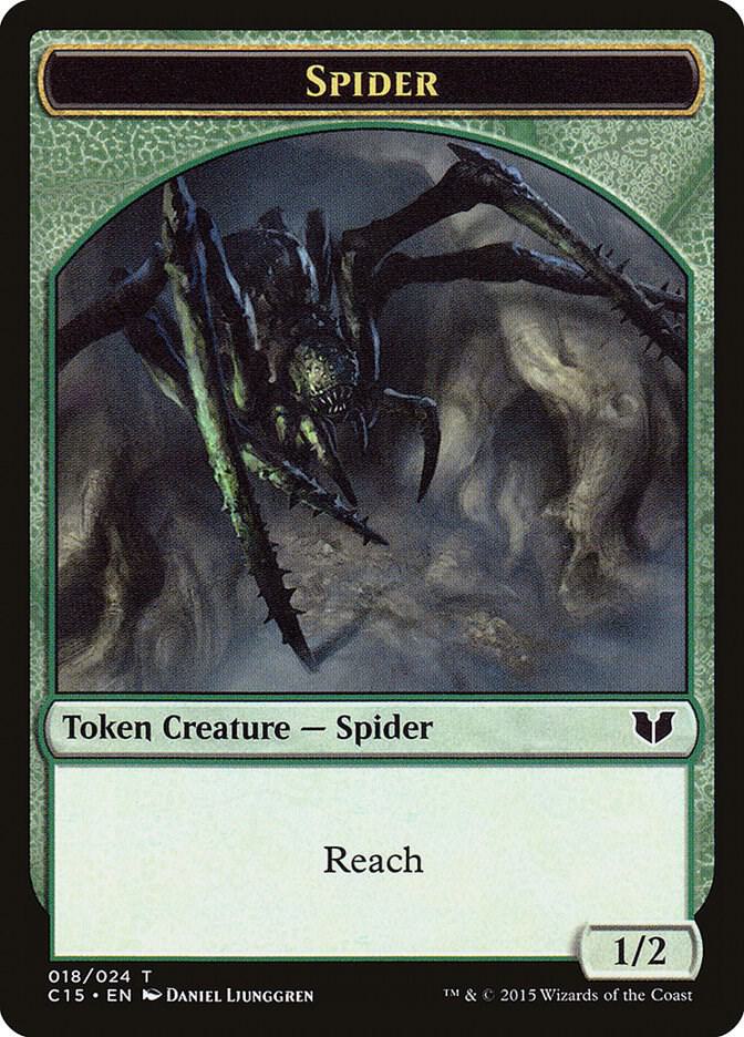 Spider // Wolf Double-Sided Token [Commander 2015 Tokens]
