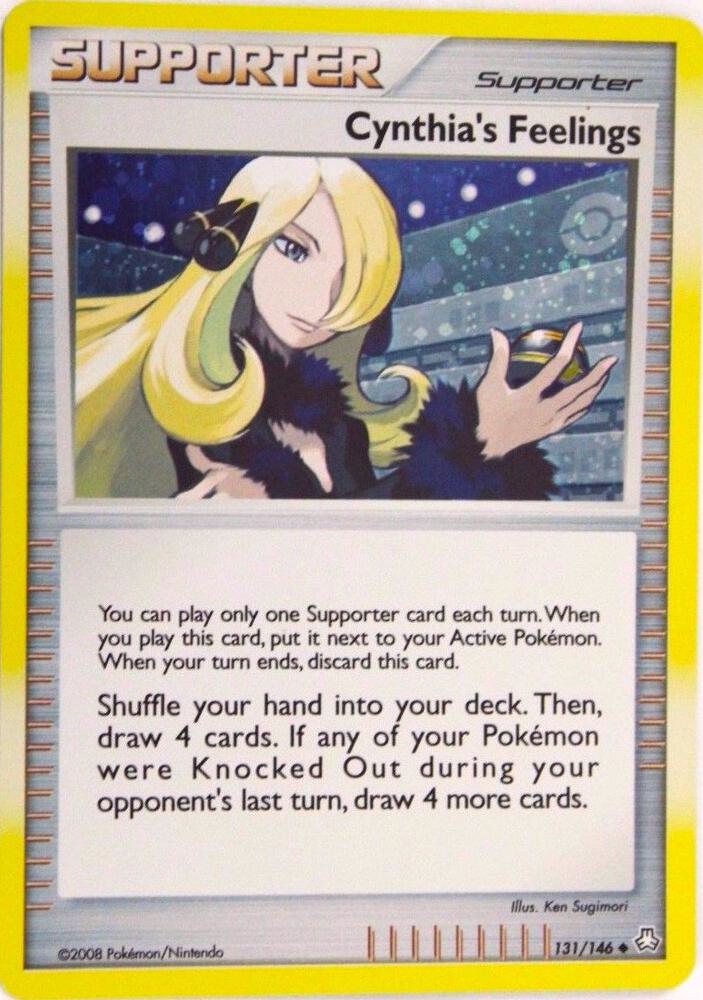 Cynthia's Feelings (131/146) (Cosmos Holofoil) [Diamond & Pearl: Legends Awakened]