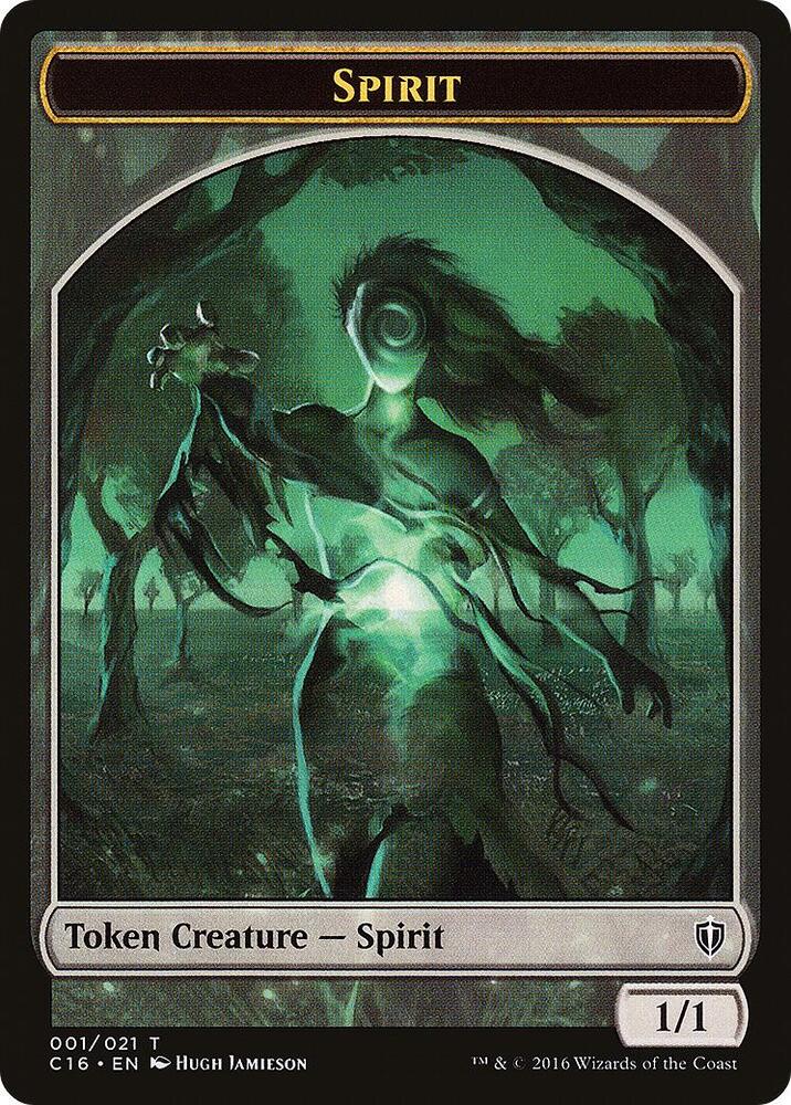 Spirit (001) // Spirit (006) Double-Sided Token [Commander 2016 Tokens]