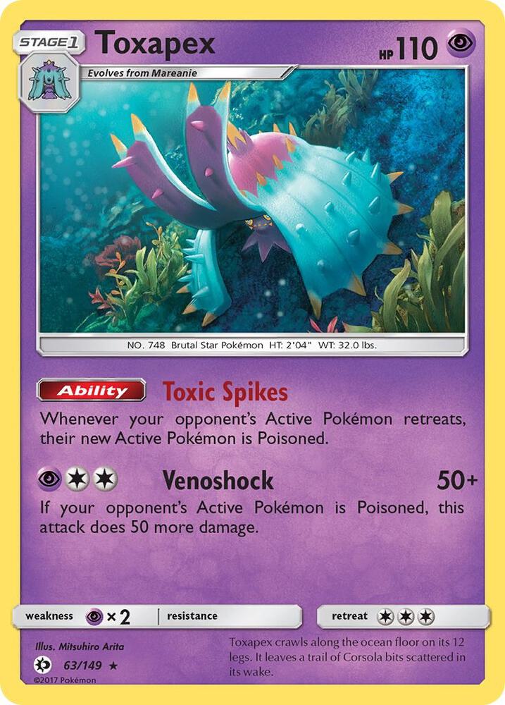 Toxapex (63/149) [Sun & Moon: Base Set]