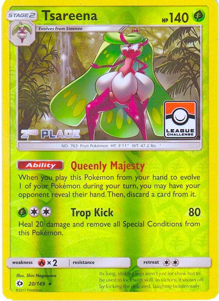 Tsareena (20/149) (League 2nd Place) [Sun & Moon: Base Set]