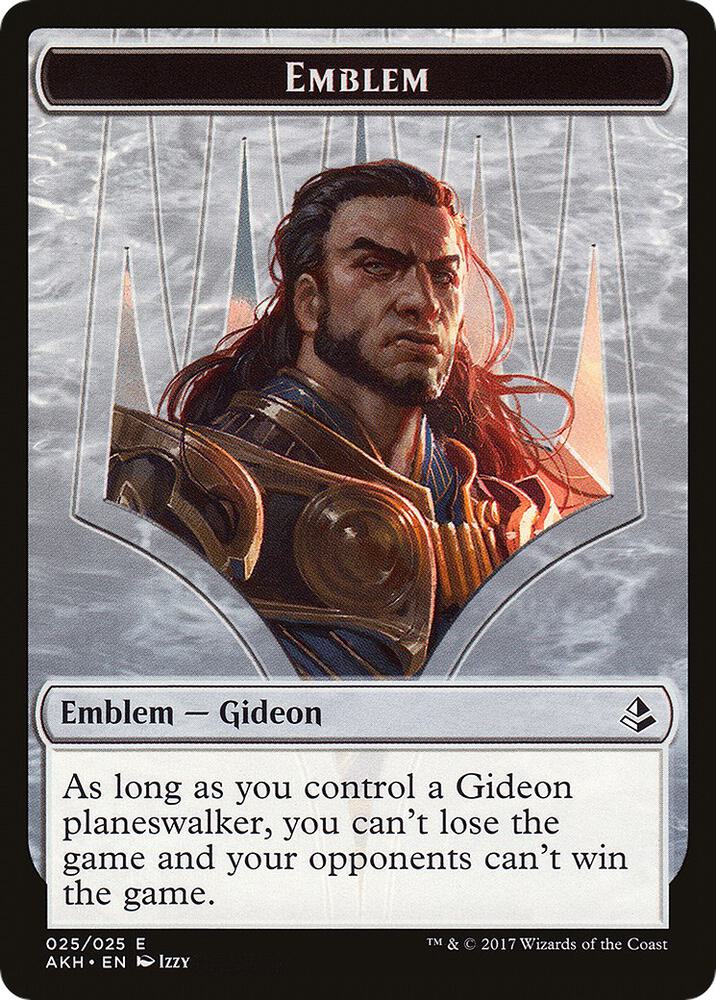 Gideon of the Trials Emblem // Zombie Double-Sided Token [Amonkhet Tokens]