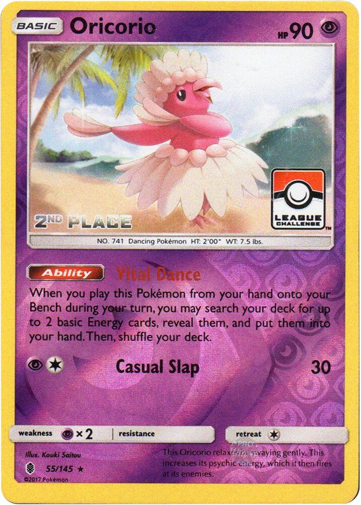 Oricorio (55/145) (League Promo 2nd Place) [Sun & Moon: Guardians Rising]