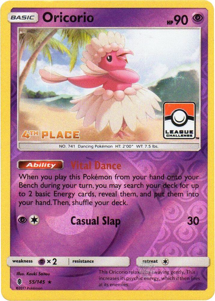 Oricorio (55/145) (League Promo 4th Place) [Sun & Moon: Guardians Rising]