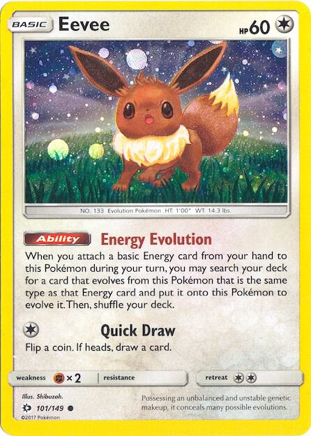 Eevee (101/149) (Cosmos Holo) [Sun & Moon: Base Set]