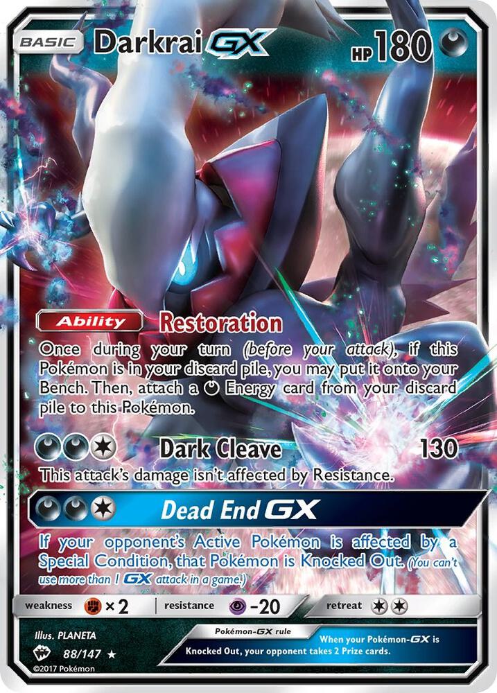 Darkrai GX (88/147) [Sun & Moon: Burning Shadows]