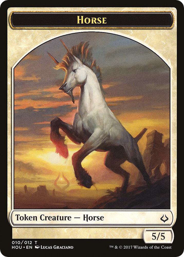 Horse // Warrior Double-Sided Token [Hour of Devastation Tokens]