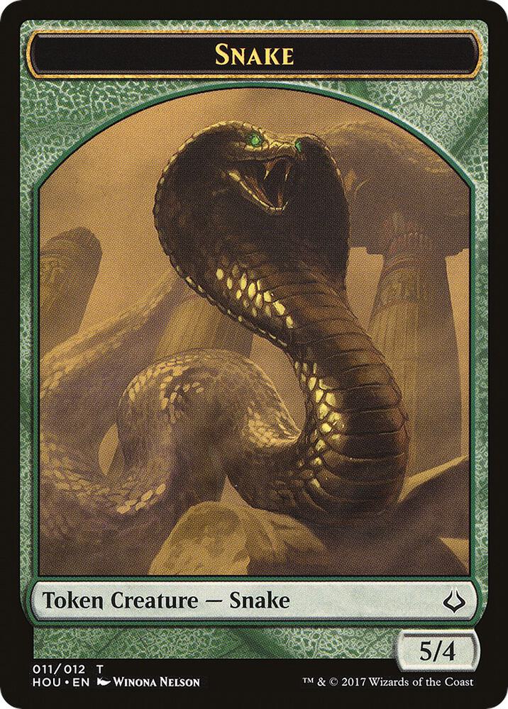 Snake // Warrior Double-Sided Token [Hour of Devastation Tokens]