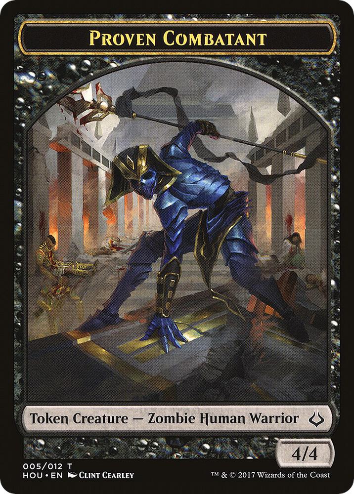 Proven Combatant // Zombie Double-Sided Token [Hour of Devastation Tokens]