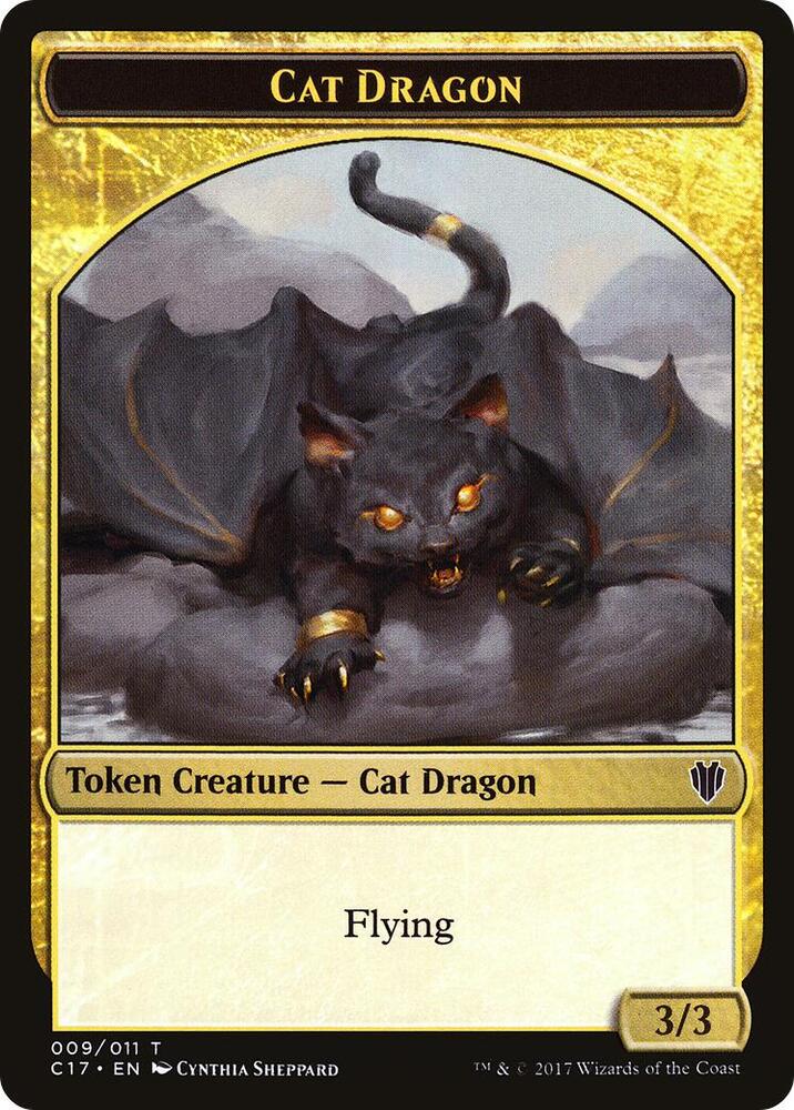 Cat Dragon // Dragon (006) Double-Sided Token [Commander 2017 Tokens]