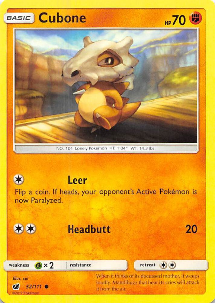 Cubone (52/111) [Sun & Moon: Crimson Invasion]