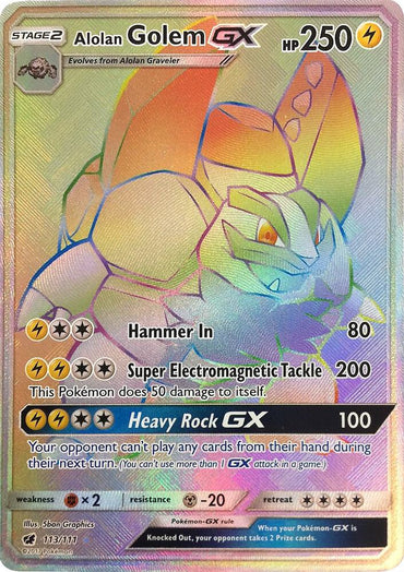 Alolan Golem GX (113/111) [Sun & Moon: Crimson Invasion]