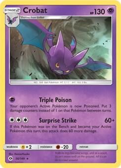 Crobat (56/149) (Prerelease Kit Exclusive) (Theme Deck Exclusive) [Sun & Moon: Base Set]