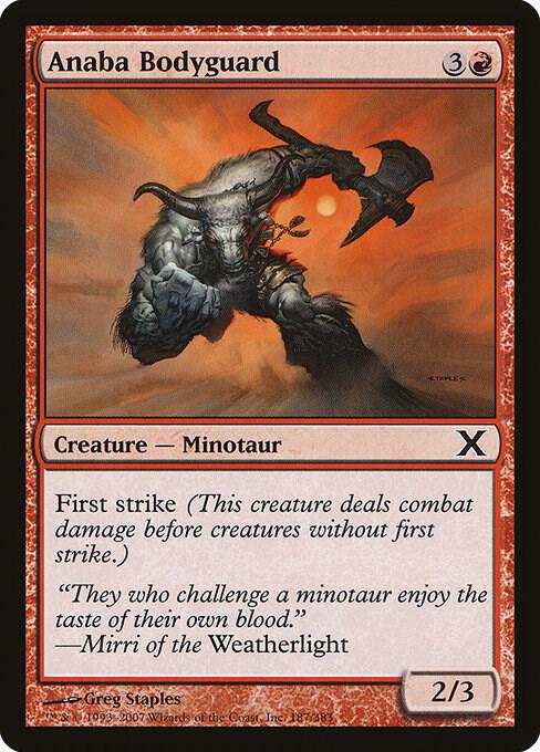 Anaba Bodyguard (Premium Foil) [Tenth Edition]