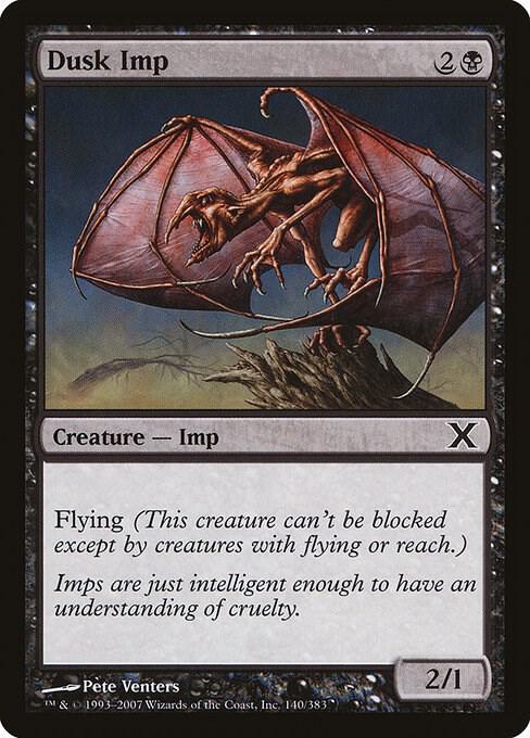 Dusk Imp (Premium Foil) [Tenth Edition]