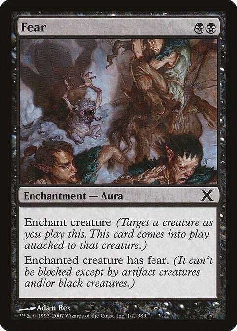 Fear (Premium Foil) [Tenth Edition]