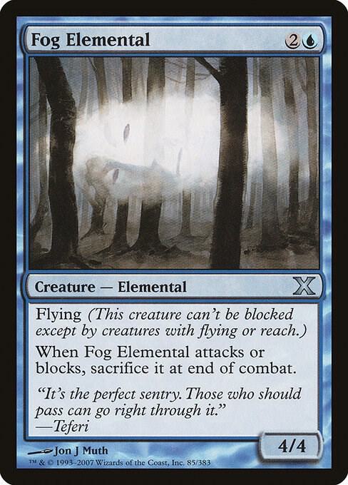 Fog Elemental (Premium Foil) [Tenth Edition]