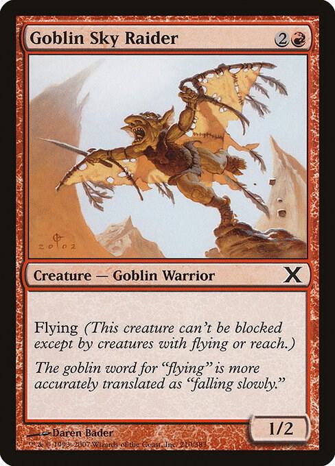 Goblin Sky Raider (Premium Foil) [Tenth Edition]