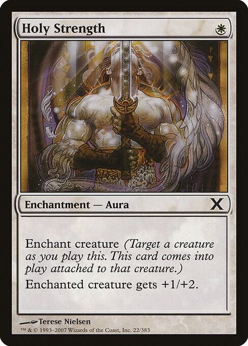 Holy Strength (Premium Foil) [Tenth Edition]