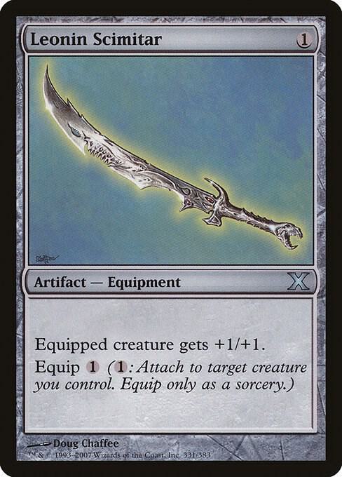 Leonin Scimitar (Premium Foil) [Tenth Edition]