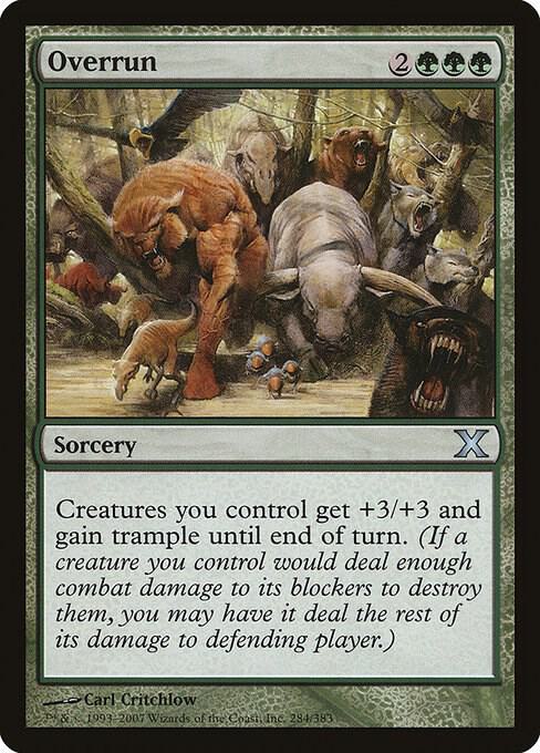 Overrun (Premium Foil) [Tenth Edition]