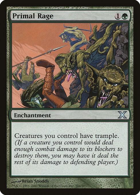 Primal Rage (Premium Foil) [Tenth Edition]