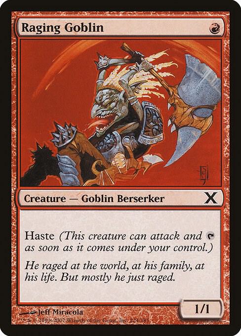 Raging Goblin (Premium Foil) [Tenth Edition]