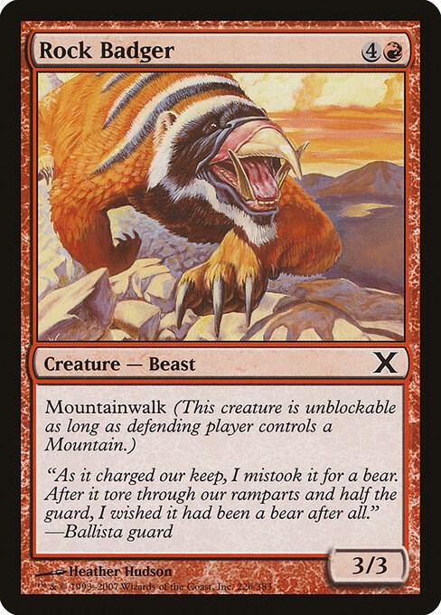Rock Badger (Premium Foil) [Tenth Edition]