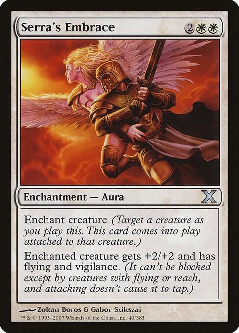 Serra's Embrace (Premium Foil) [Tenth Edition]