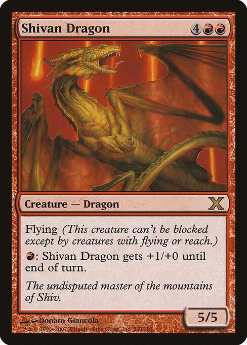 Shivan Dragon (Premium Foil) [Tenth Edition]