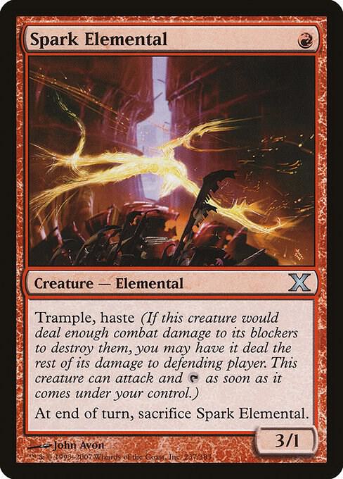 Spark Elemental (Premium Foil) [Tenth Edition]