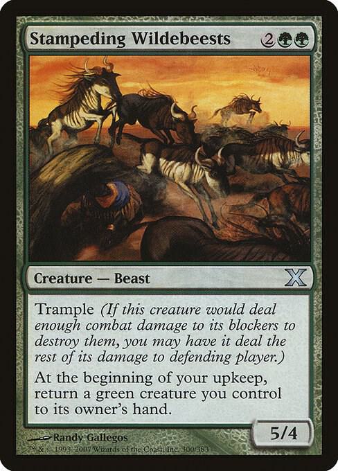 Stampeding Wildebeests (Premium Foil) [Tenth Edition]