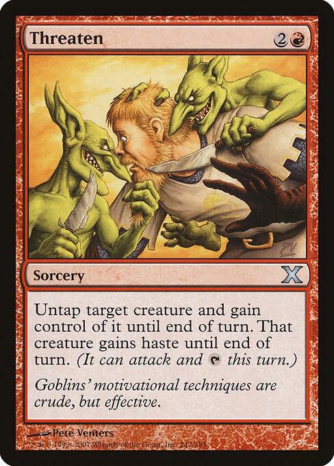 Threaten (Premium Foil) [Tenth Edition]