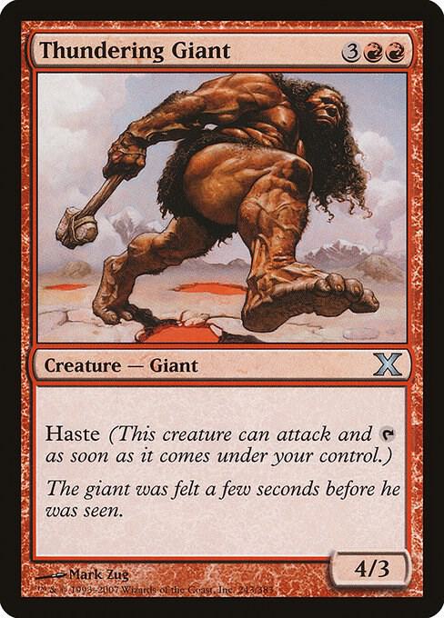 Thundering Giant (Premium Foil) [Tenth Edition]
