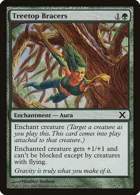 Treetop Bracers (Premium Foil) [Tenth Edition]