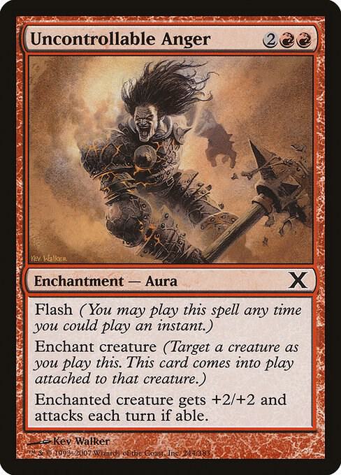 Uncontrollable Anger (Premium Foil) [Tenth Edition]