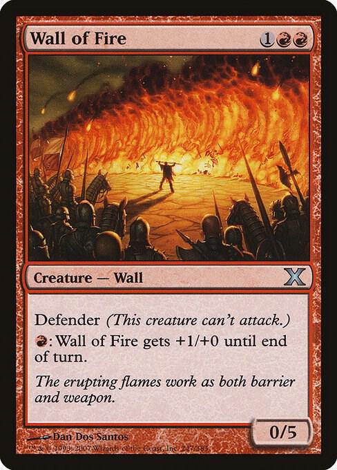 Wall of Fire (Premium Foil) [Tenth Edition]