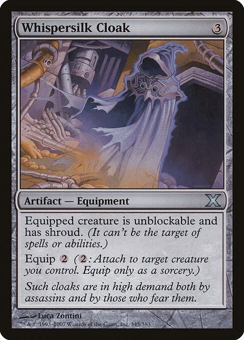 Whispersilk Cloak (Premium Foil) [Tenth Edition]