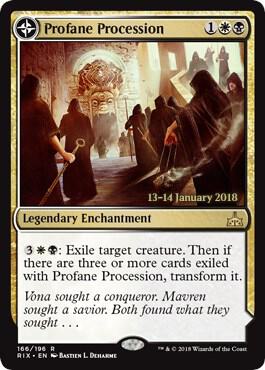 Profane Procession // Tomb of the Dusk Rose [Rivals of Ixalan Prerelease Promos]