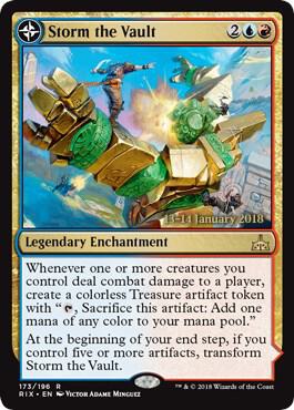 Storm the Vault // Vault of Catlacan [Rivals of Ixalan Prerelease Promos]