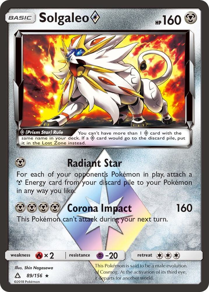 Solgaleo (89/156) (Prism Star) [Sun & Moon: Ultra Prism]