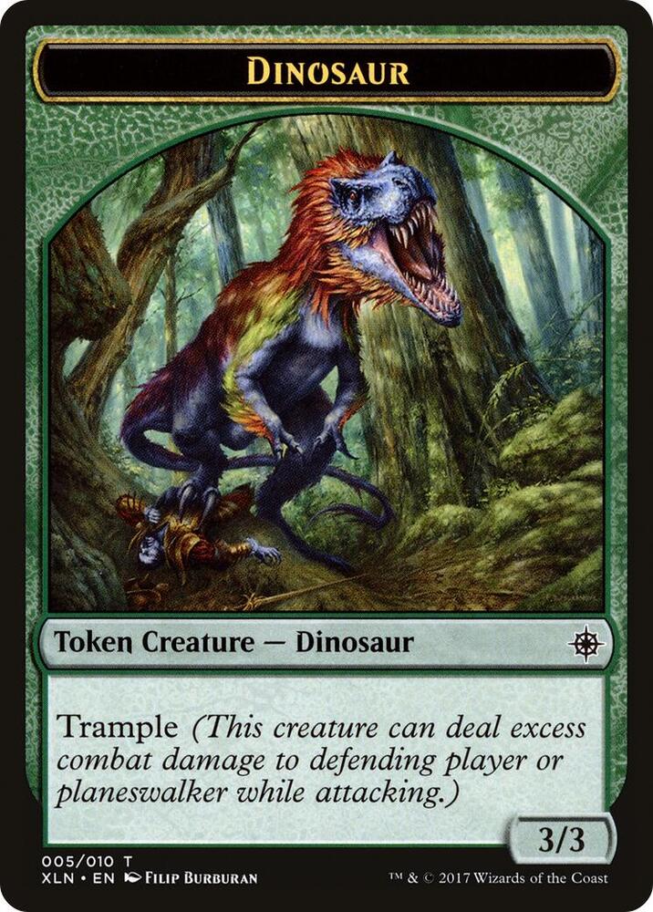 Dinosaur // Treasure (008) Double-Sided Token [Ixalan Tokens]