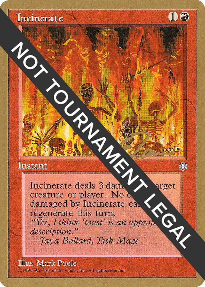 Incinerate (Eric Tam) [Pro Tour Collector Set]