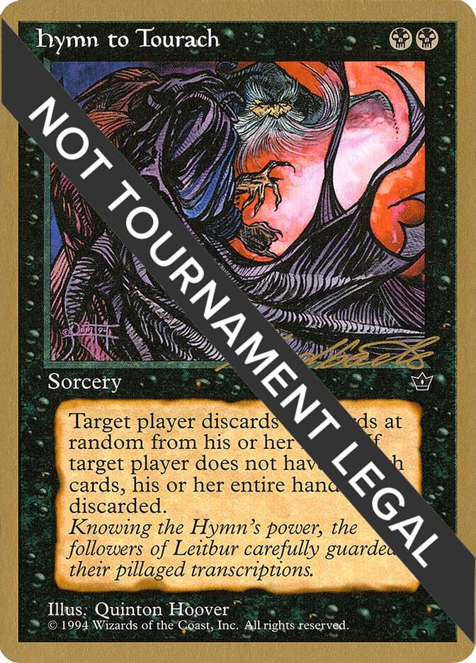 Hymn to Tourach (Cloak) (Leon Lindback) [Pro Tour Collector Set]