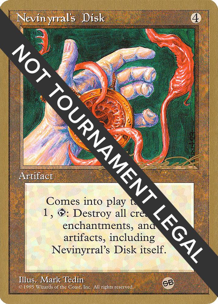 Nevinyrral's Disk (Leon Lindback) (SB) [Pro Tour Collector Set]