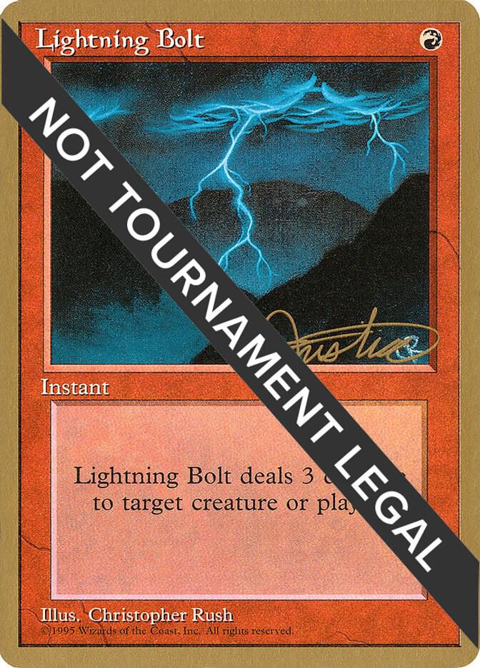 Lightning Bolt (Mark Justice) [Pro Tour Collector Set]