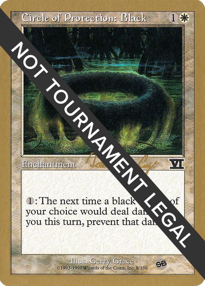 Circle of Protection: Black (Tom van de Logt) (SB) [World Championship Decks 2000]