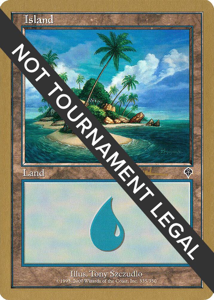 Island (ar335a) (Antoine Ruel) [World Championship Decks 2001]