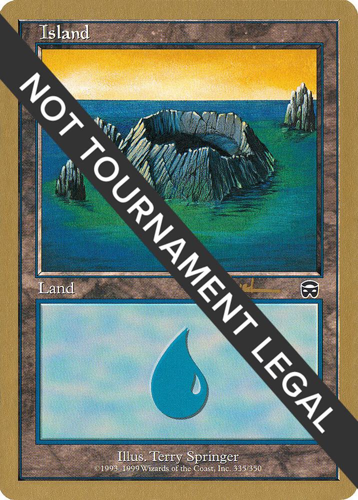 Island (335) (Antoine Ruel) [World Championship Decks 2001]